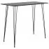 Set mobilier de bar, 5 piese, negru si gri, 60 x 60 x 105 cm