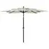  Umbrelă de soare 3 niveluri, stâlp aluminiu, nisipiu, 2,5x2,5 m