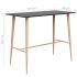 Set mobilier de bar, 7 piese, alb si negru, 60 x 60 x 105 cm