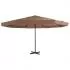  Umbrelă soare exterior cu stâlp aluminiu gri taupe 500 cm 
