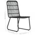 Set mobilier de exterior, 9 piese, negru,190 cm