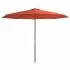  Umbrelă de soare de exterior, stâlp lemn, cărămiziu, 350 cm