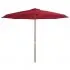  Umbrelă de soare de exterior cu stâlp din lemn, vișiniu, 350 cm