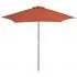  Umbrelă de soare de exterior, stâlp din lemn, cărămiziu, 270 cm