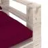 Canapea de gradina din paleti cu perne rosu vin, bordo, 80 x 67.5 x 62 cm