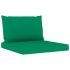 Set mobilier de gradina cu perne verzi, 10 piese, verde