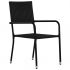 Set mobilier de grădină, 3 piese, negru