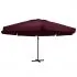  Umbrelă soare de grădină, stâlp din aluminiu, roșu bordo 600 cm