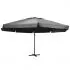  Umbrelă de soare de exterior, stâlp aluminiu, antracit, 600 cm