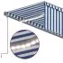 Copertina retractabila manual cu stor&LED, albastru si alb, 6 x 3 m