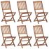 Set 6 bucati scaune gradina pliabile cu perne, rosu