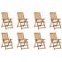 Set 8 bucati scaune gradina pliabile cu perne, rosu