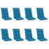 Set 8 bucati scaune gradina pliabile cu perne, albastru