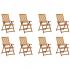 Set 8 bucati scaune gradina pliabile cu perne, rosu