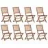 Set 8 bucati scaune pliabile de exterior cu perne, gri taupe