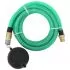  Furtun de aspirație cu racorduri din alamă, verde 1,1" 5 m, PVC