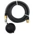  Furtun de aspirație cu racorduri din alamă, negru 1,1" 20 m PVC