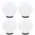  Lămpi glob cu LED, 4 buc., 25 cm, PMMA, sferic