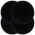  Naproane, 4 buc., negru, 38 cm, bumbac, rotund 