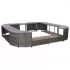  Mobilier împrejmuire spa gri 268x268x55 cm poliratan pătrat