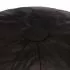 Taburet, negru, 40x35 cm, piele naturală de capră