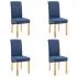 Set 4 bucati scaune de sufragerie, albastru