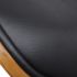 Set 6 bucati scaune de bucatarie, negru si maro închis, 51.5 x 54 x 78 cm
