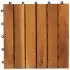 Set 30 bucati set dale din lemn de salcam cu model vertical 30 x 30 cm, maro