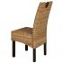 Set 4 bucati scaun de bucatarie din ratan kubu si lemn de mango, maro, 46 x 57 x 96 cm