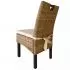 Set 6 bucati scaun de bucatarie din ratan kubu si lemn de mango, maro, 46 x 57 x 96 cm