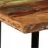Set mobilier bar, 5 piese lemn masiv reciclat și piele naturală, maro, 60 x 60 x 107 cm