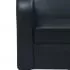 Set canapea 2 buc. Piele artificiala Negru, negru, 139 x 70 x 76 cm