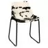 Set 4 bucati scaune de bucatarie, alb si negru, 56 x 54 x 80 cm