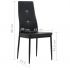Set 6 bucati scaune de bucatarie, negru, 43 x 43.5 x 96 cm