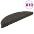  Covorașe autoadezive scări 10 buc. antracit 56x17x3cm perforate