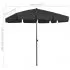 Umbrelă de plajă, negru, 200x125 cm