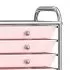 Carucior de depozitare mobil cu 10 sertare, roz, 32 x 36.5 x 90 cm