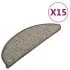  Covorașe autoadezive de scări 15 buc. maro bej 65x21x4cm sisal