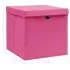 Set 10 bucati cutii depozitare cu capace, roz
