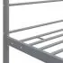Cadru de pat cu baldachin, gri, 120x200 cm, metal