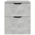 Set 2 bucati dulapuri noptiera, gri beton, 40 x 50 cm