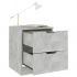 Set 2 bucati dulapuri noptiera, gri beton, 40 x 50 cm
