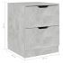Set 2 bucati dulapuri noptiera, gri beton, 40 x 50 cm