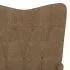 Scaun de relaxare cu taburet, gri taupe, textil