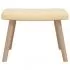 Scaun de relaxare cu taburet, crem