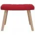 Scaun de relaxare cu taburet, bordo