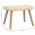 Scaun de relaxare cu taburet, crem