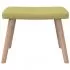 Scaun de relaxare cu taburet, verde