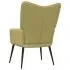 Scaun de relaxare cu taburet, verde