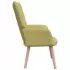 Scaun de relaxare cu taburet, verde